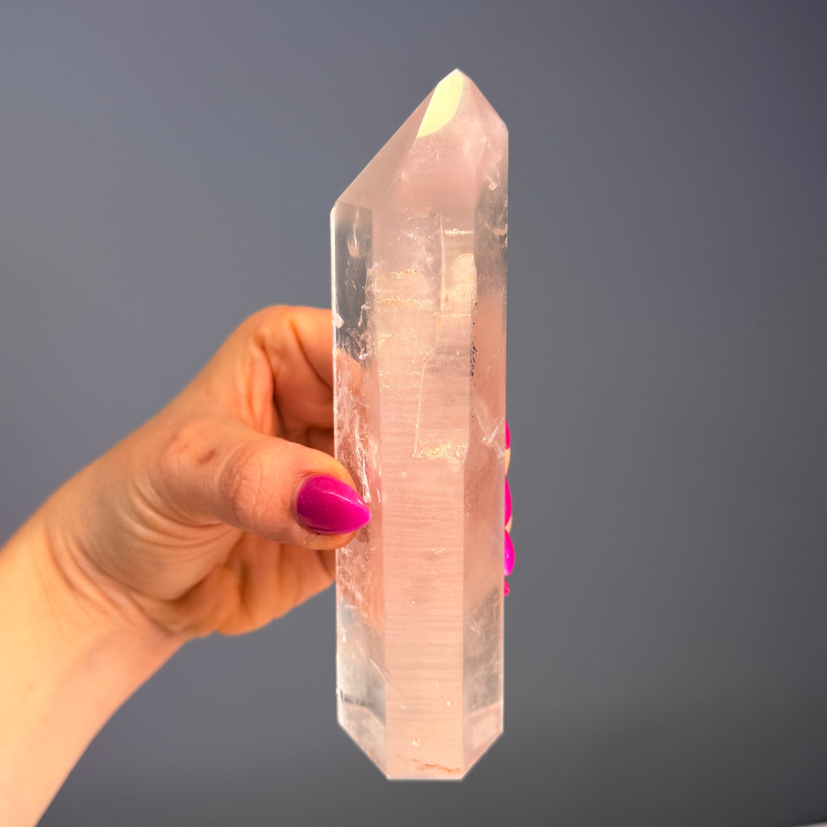 Pink Lithium Quartz (Rare) Crystal Tower Specimen PLQ#35 – Wholehearted Crystal Creations