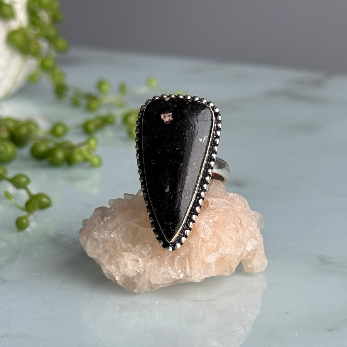 Larvikite Crystal Ring – Wholehearted Crystal Creations