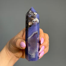 Blue Flower Agate Tower Specimen