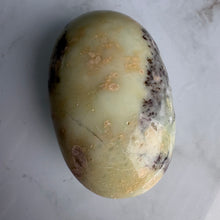 Chrysoprase palm stone crystal specimen — side view