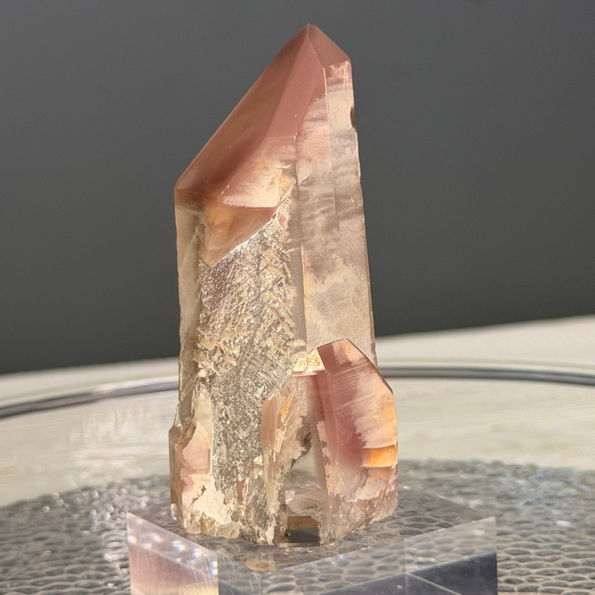 Pink Lithium Quartz (Rare) Crystal Tower Specimen PLQ#40 – Wholehearted Crystal Creations