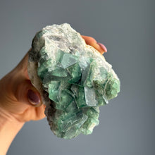 Green Cubic Fluorite Raw Crystal Specimen