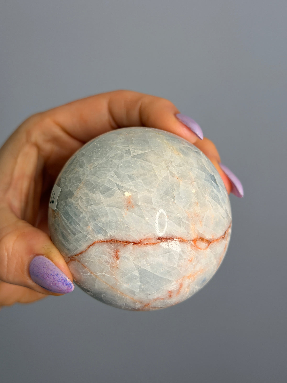 Blue Calcite Polished Sphere Specimen