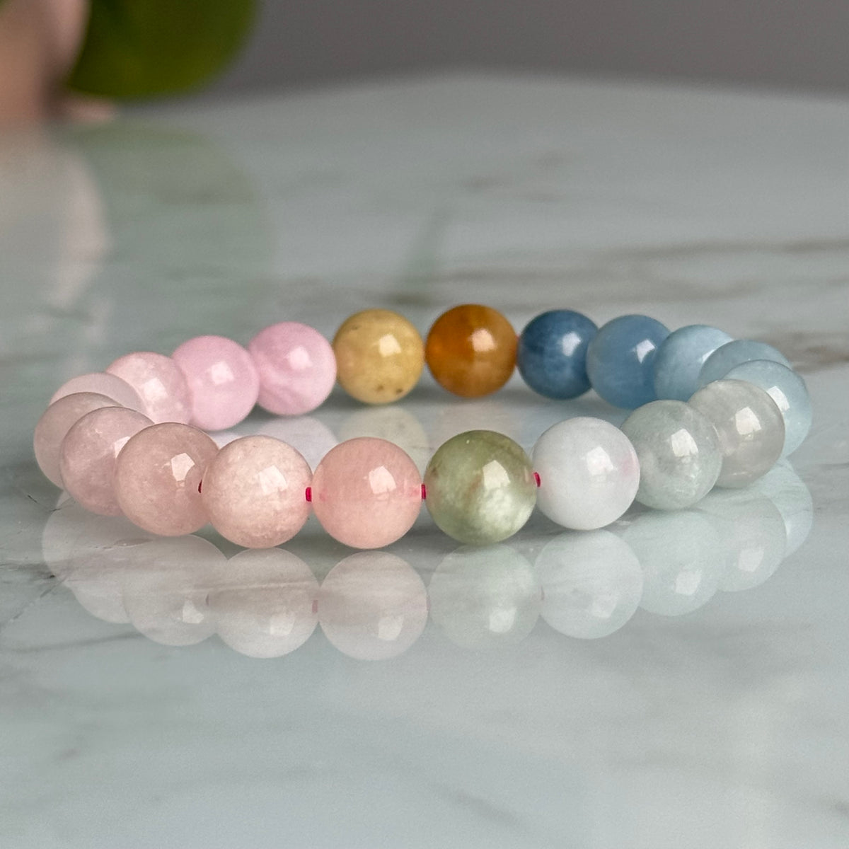 Aquamarine Morganite Heliodor Beryl Crystal Bracelet – Wholehearted Crystal Creations