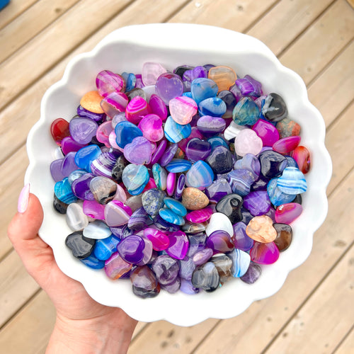 Dyed Agate Heart Crystal Specimen – Wholehearted Crystal Creations