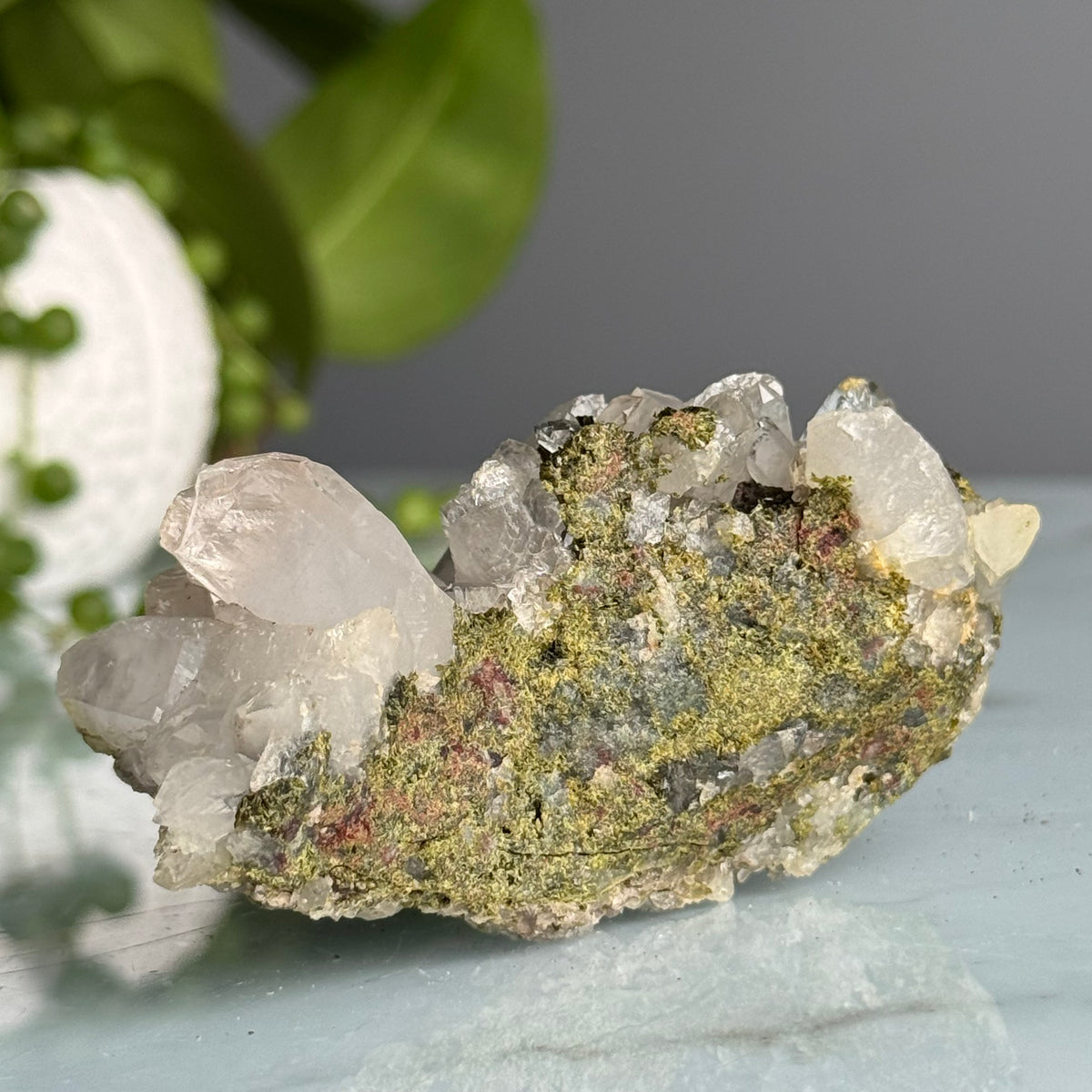 Epidote + Chlorite in Quartz Specimen #11 – Wholehearted Crystal Creations