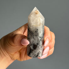 Tourmalated Quartz Tower Crystal Specimen