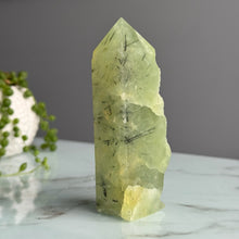 Botryoidal Prehnite (Raw) Tower Specimen