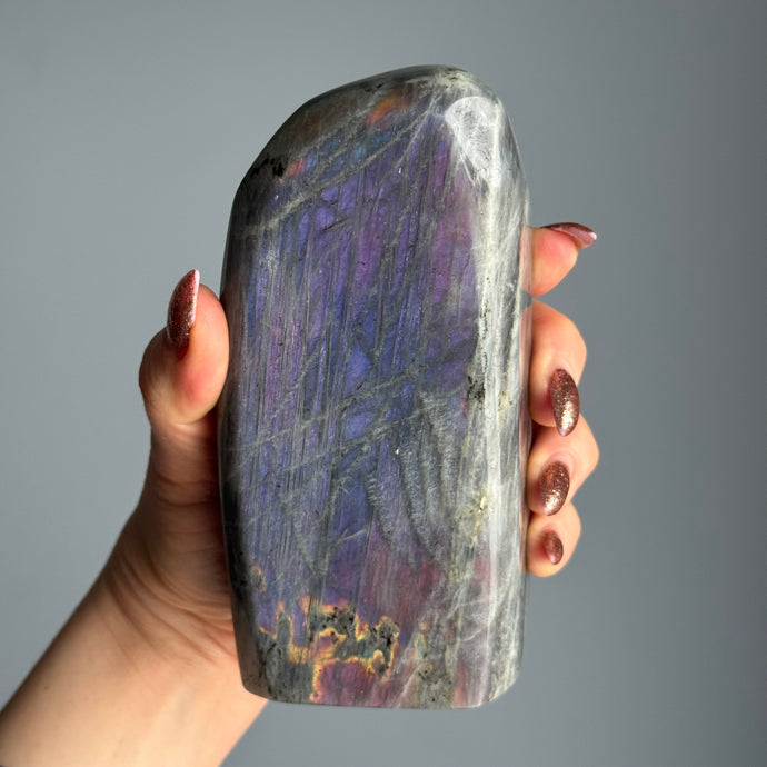 Purple Labradorite Freeform Crystal Specimen – Wholehearted Crystal Creations
