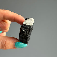 Sarah's Black Tourmaline & Clear Quartz Raw Duo
