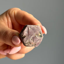 Ruby hexagon crystal specimen — alternate view