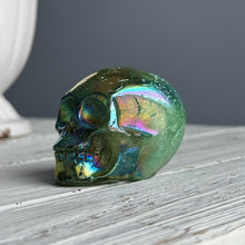 Titanium Aura Quartz Skull Carving Specimen (TA03)