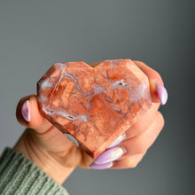 Pink (Cotton-Candy) Agate Heart Crystal Specimen
