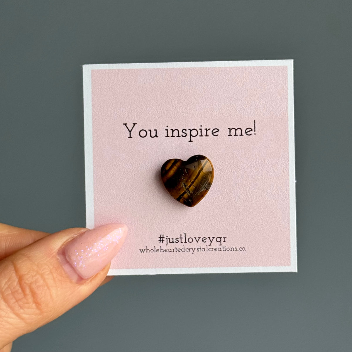 Valentine's Day Affirmation Gratitude Heart Stone Set – Wholehearted Crystal Creations