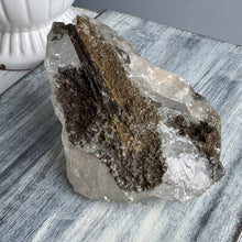 Green Tourmaline in Quartz Raw Specimen