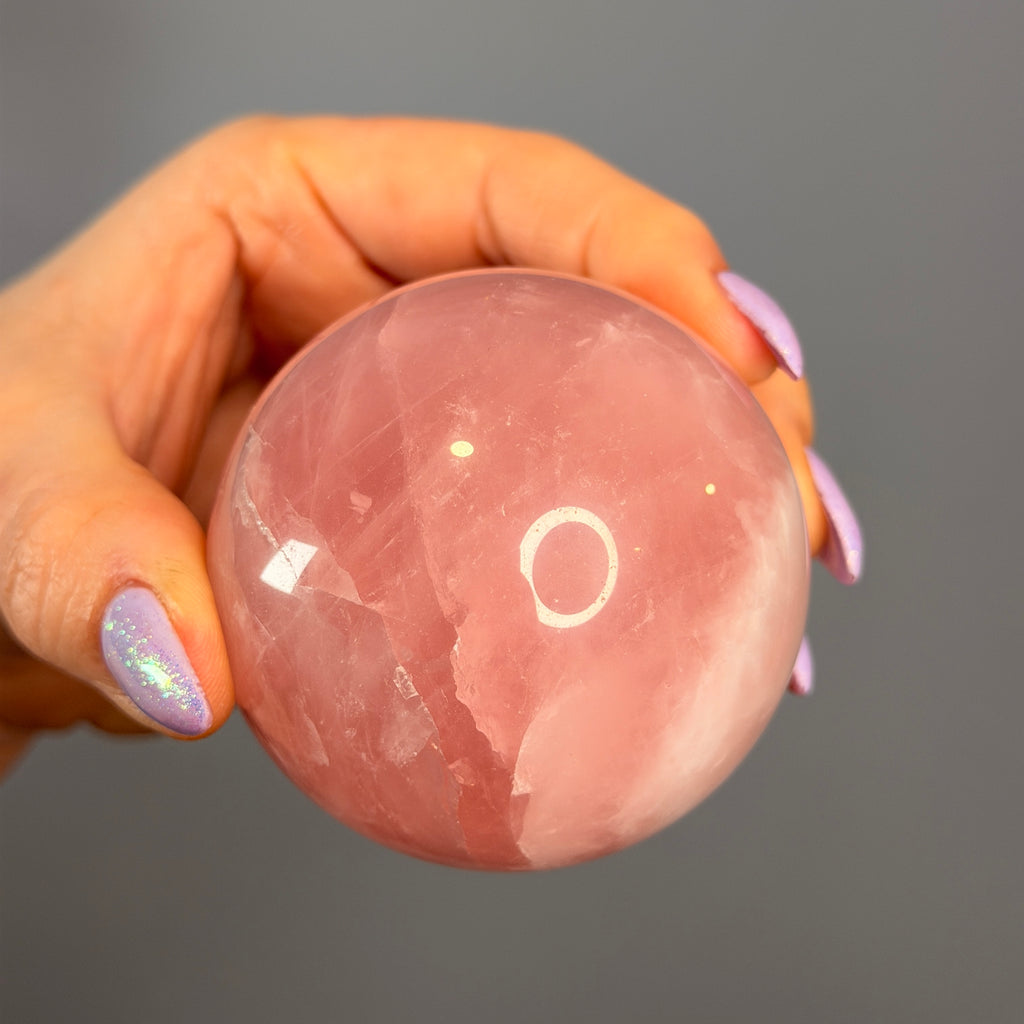Rose Quartz Polished Sphere Specimen