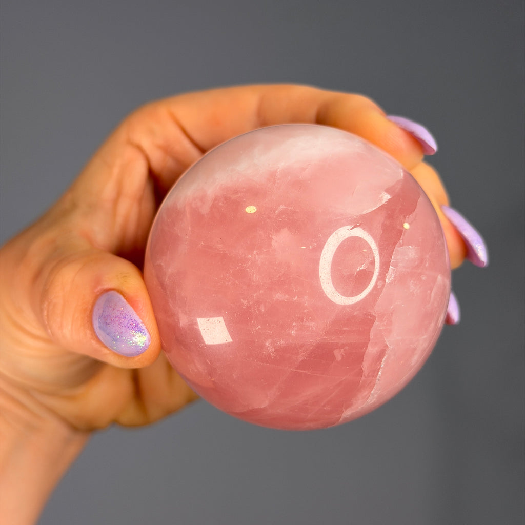 Rose Quartz Polished Sphere Specimen