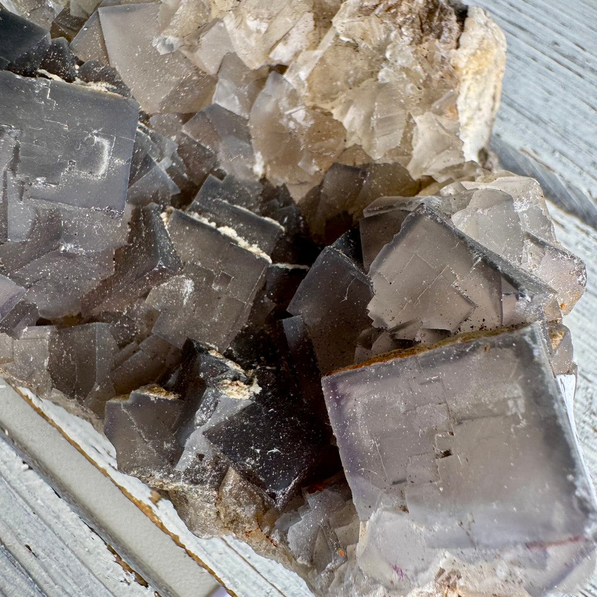Fluorite (Grey Cubic) Raw Crystal Specimen