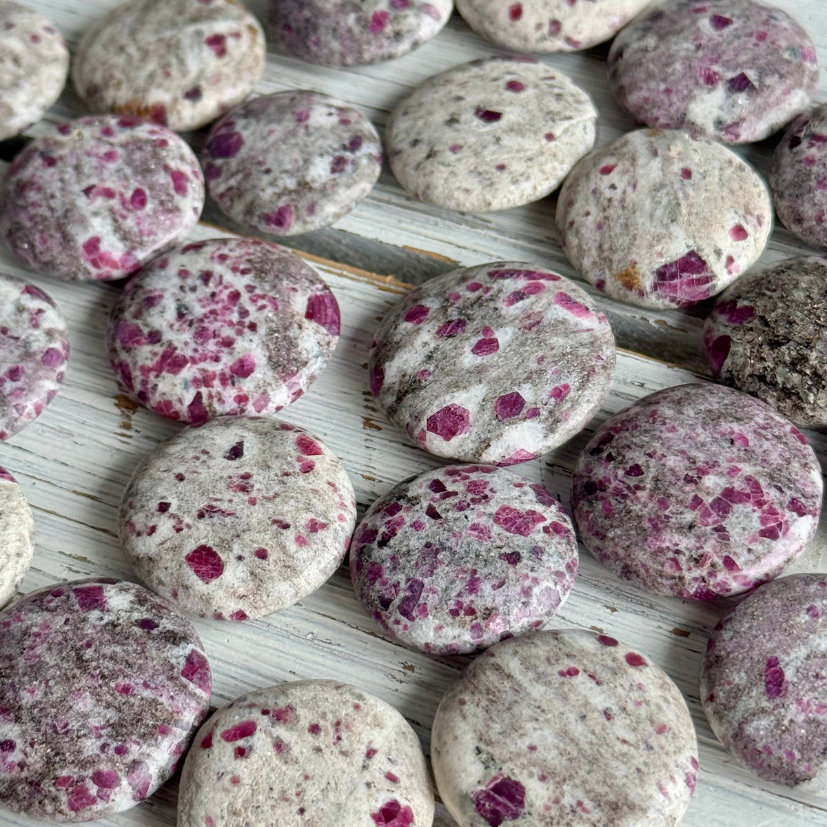 Ruby in Granite Coin Pocket Stone Crystal Specimen – Wholehearted Crystal Creations