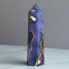Blue Flower Agate Tower Specimen