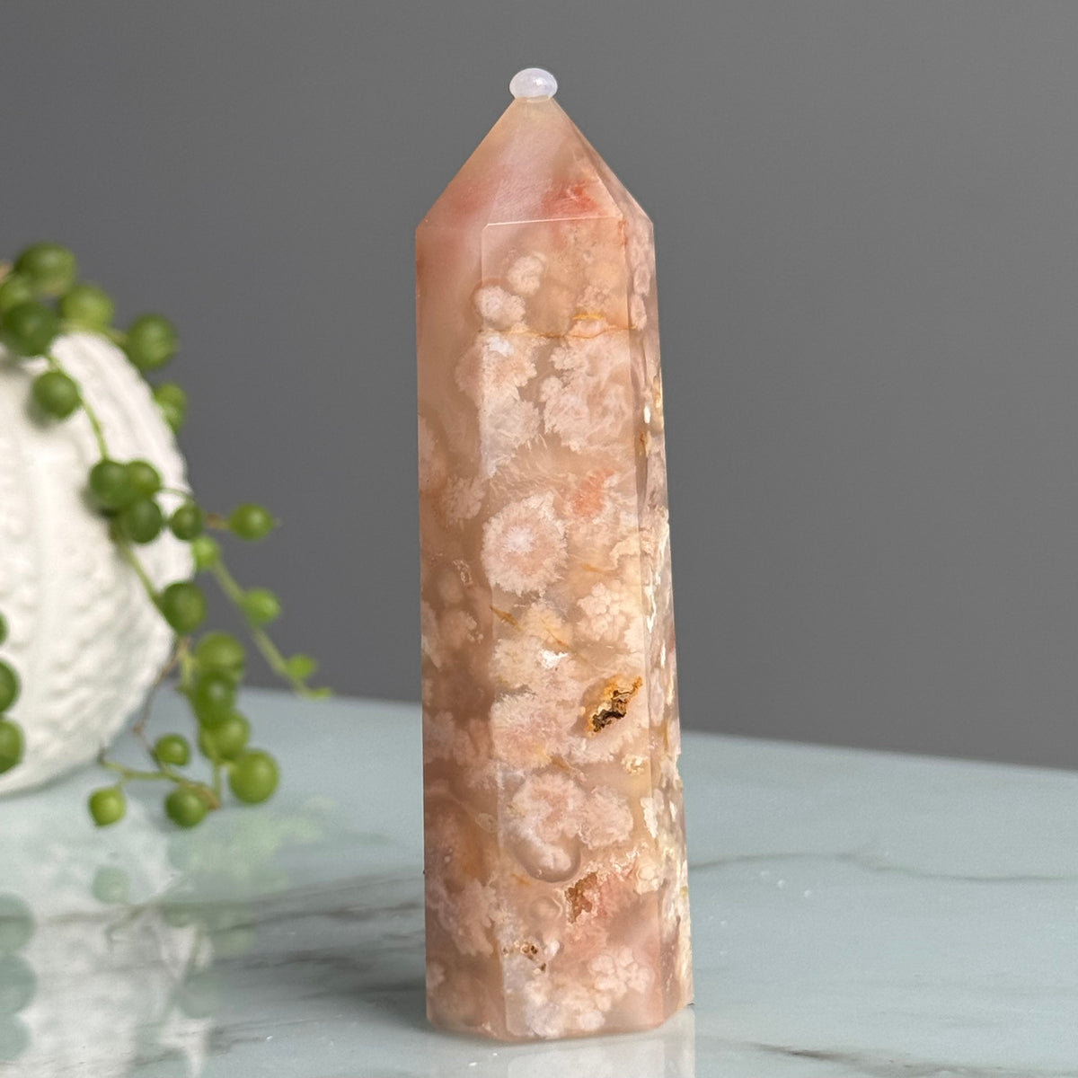 Flower Agate Tower Crystal Specimen – Wholehearted Crystal Creations