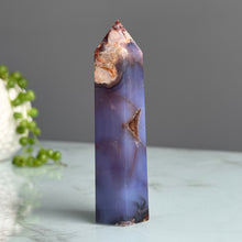 Blue Flower Agate Tower Specimen