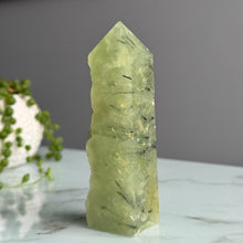Botryoidal Prehnite (Raw) Tower Specimen
