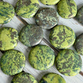 Serpentine and Pyrite palm stone crystal specimen – Wholehearted Crystal Creations