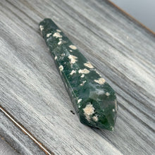 Moss Agate Scepter Point Specimen