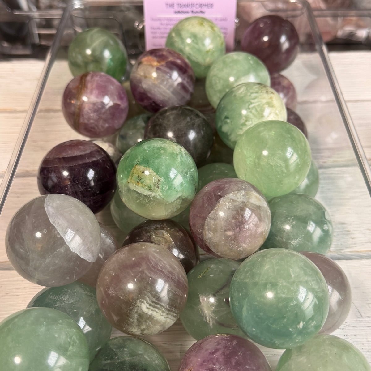 Rainbow Fluorite Palm Stone Specimen – Wholehearted Crystal Creations