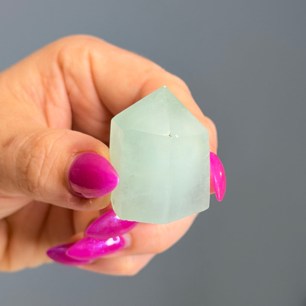 Aquamarine (IMPERFECT) Mini Tower Specimen – Wholehearted Crystal Creations