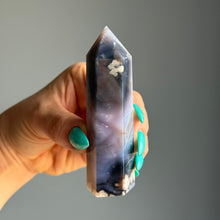 Blue Flower Agate Tower Specimen