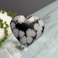 Snowflake Obsidian Heart Carving Crystal Specimen – Wholehearted Crystal Creations