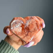 Pink (Cotton-Candy) Agate Heart Crystal Specimen