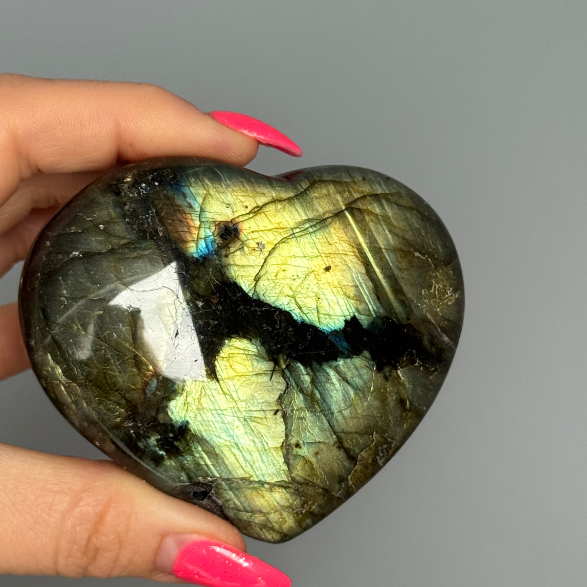 Labradorite Heart Carving Crystal Specimen – Wholehearted Crystal Creations