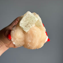 Green Apophyllite & Peach Stilbite Specimen