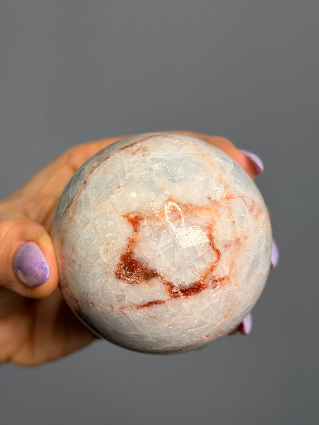 Blue Calcite Polished Sphere Specimen