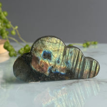 Labradorite carved cloud specimen — alternate view