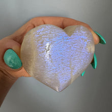 Belomorite (Moonstone + Sunstone) Heart Carving Palm Stone Specimen