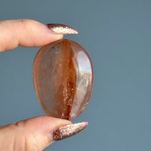 Hematoid (Fire) Quartz Palm Stone Crystal Specimen