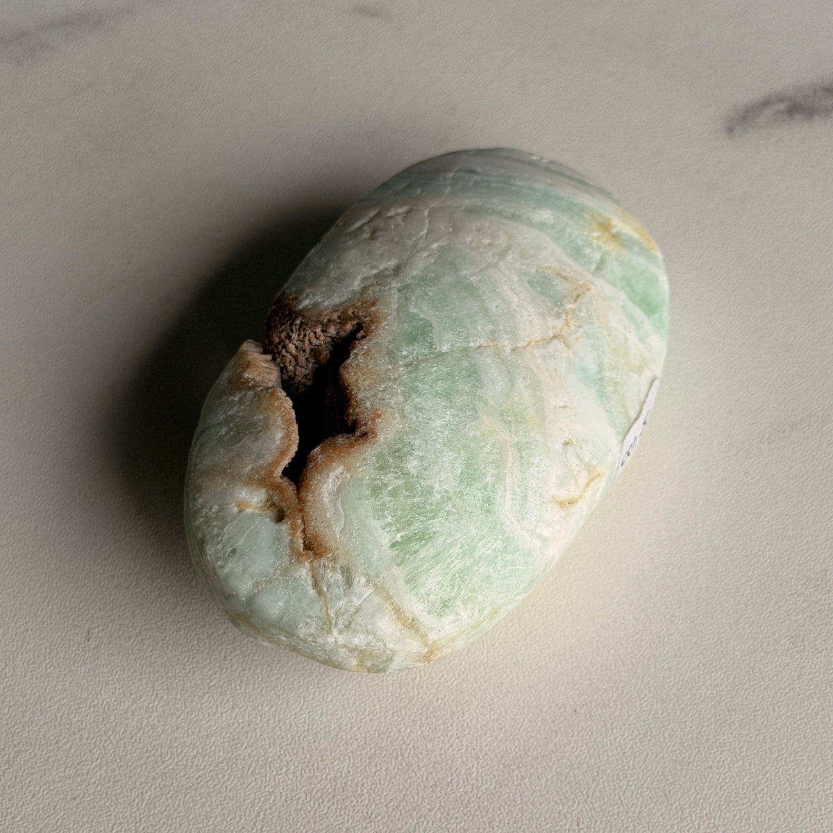 Caribbean Calcite Palm Stone Crystal Specimen (CC28) – Wholehearted Crystal Creations