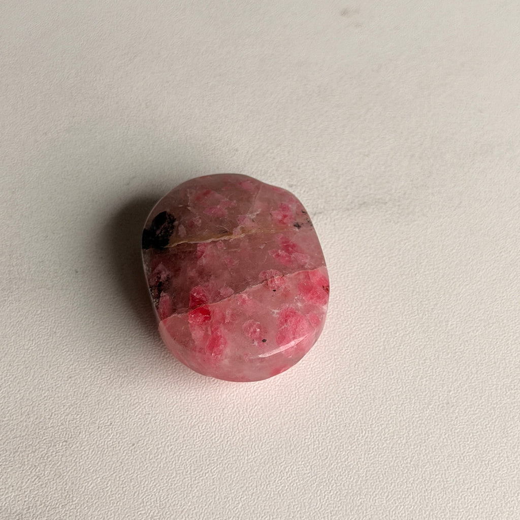 Rhodonite & Quartz Mini Palm Stone Crystal Specimen (R15) – Wholehearted Crystal Creations