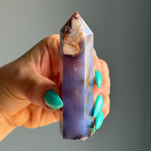 Blue Flower Agate Tower Specimen
