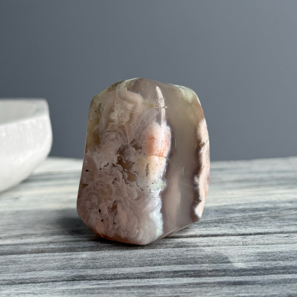 Green Flower Agate Polished Freeform Crystal Specimen – Wholehearted Crystal Creations