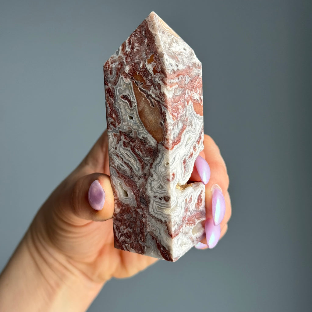 Crazy Lace Agate Tower Crystal Specimen – Wholehearted Crystal Creations