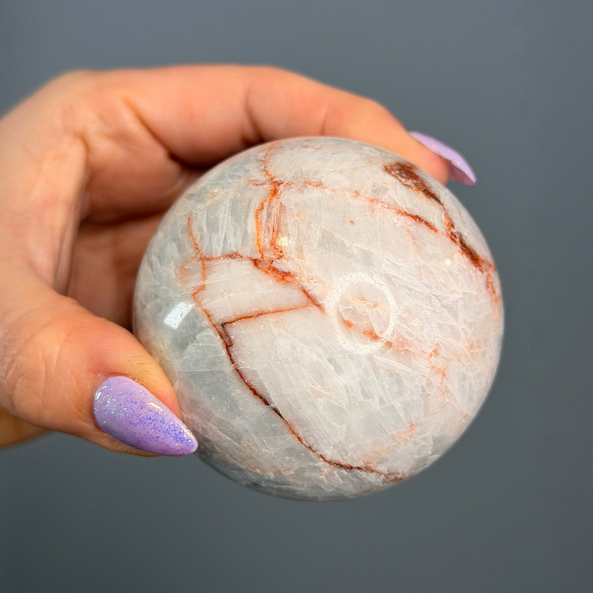 Blue Calcite Polished Sphere Specimen