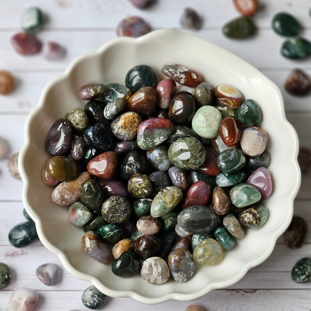 Rainbow Moss Agate Small Tumbled Pocket Stone Specimen – Wholehearted Crystal Creations