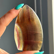 Yellow Purple Fluorite Banded Freeform Crystal Specimen – Wholehearted Crystal Creations