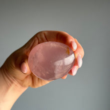 Rose Quartz Palm Stone Specimen (with Asterism)