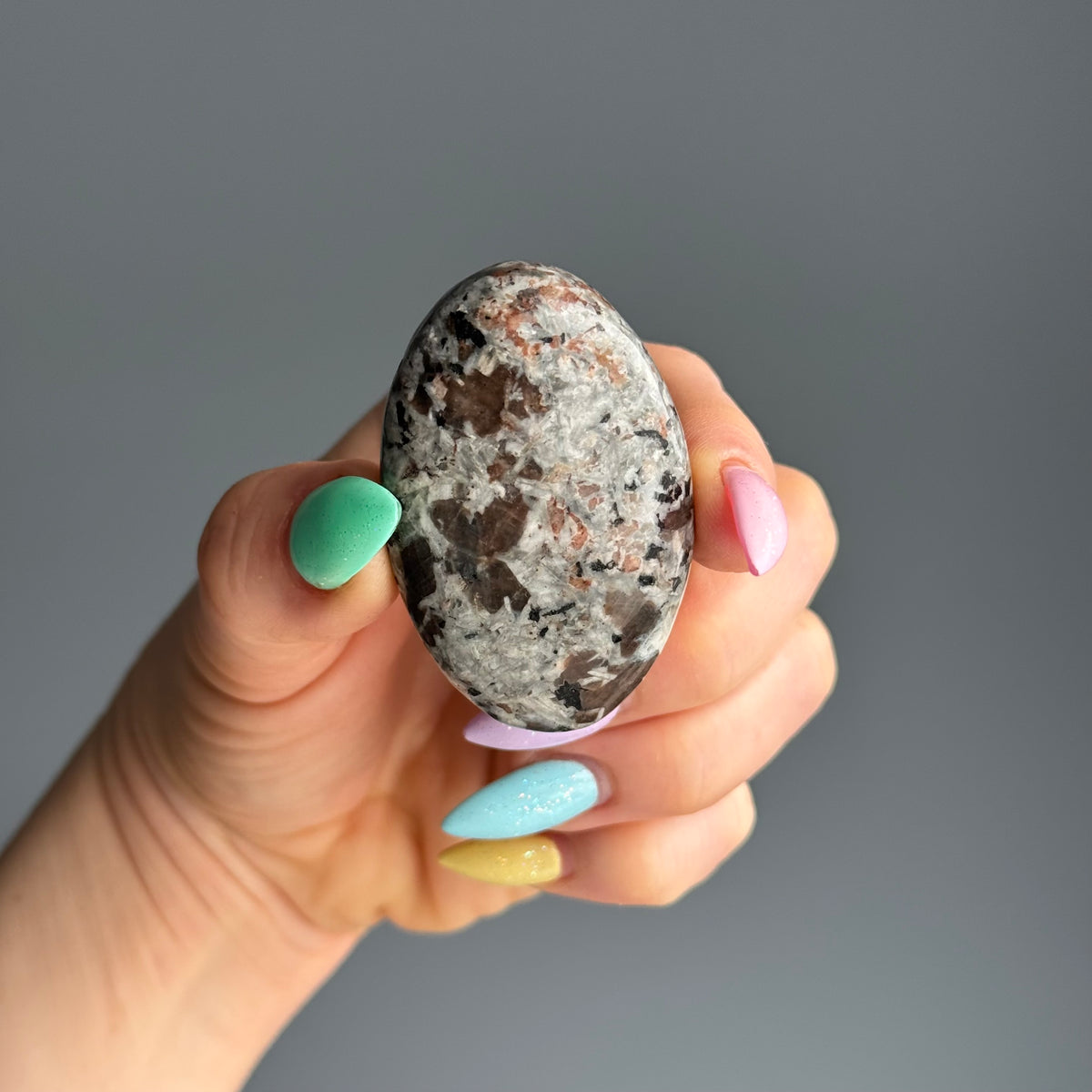 Yooperlite Palm Stone Crystal Specimen – Wholehearted Crystal Creations